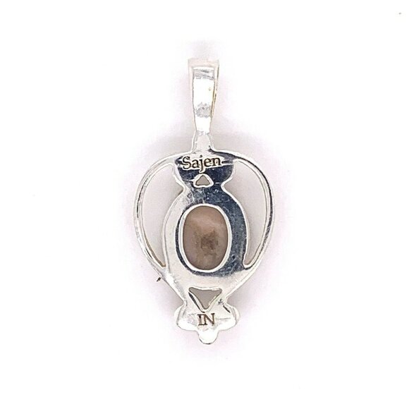 Sajen Sterling Silver & White Druzy Women’s‎ Pendant! 175 - Picture 4 of 4
